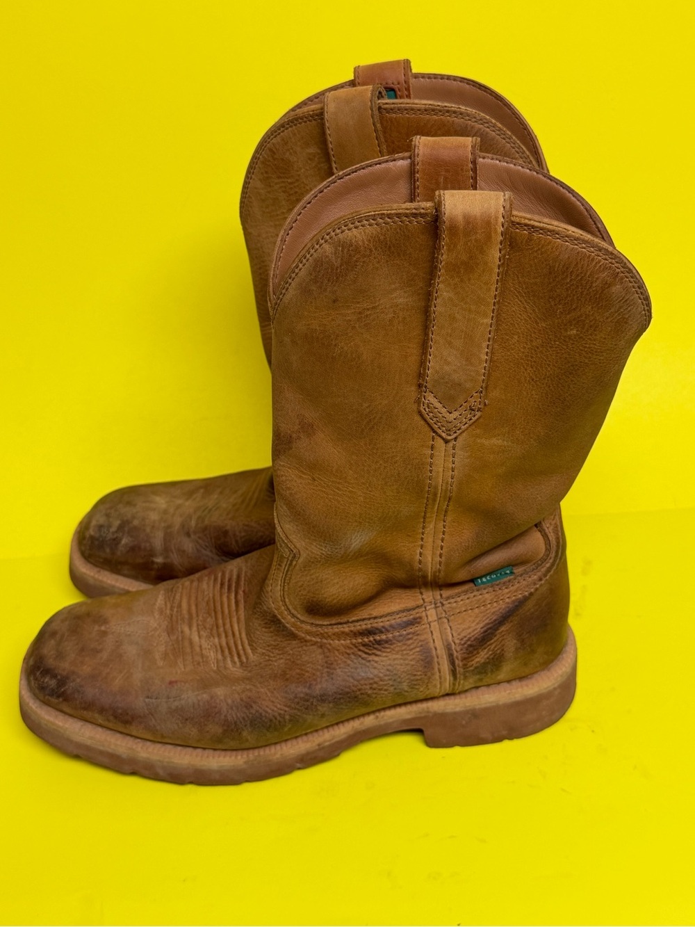 Tecovas Men's The Rugged Square Saddle Brown Western Boot 10093SAD SIZE 9EE